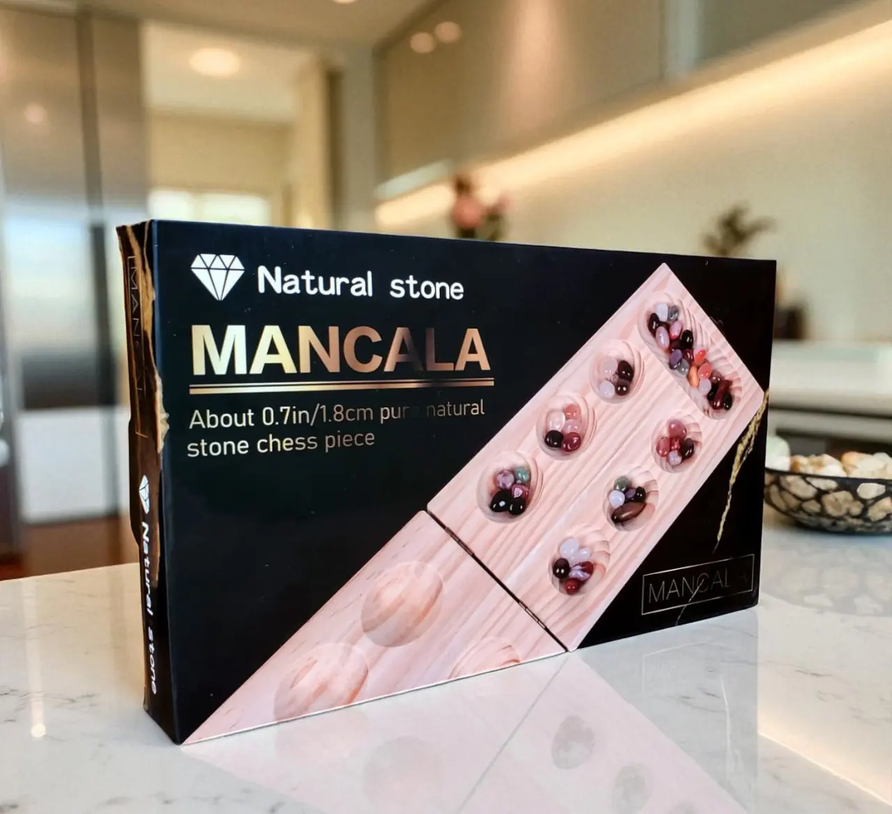 Pandoo Mancala De Bambú – Juego De Estrategia Para 2 Jugadores, Portátil Y Sostenible Para Viajes Y Vacaciones